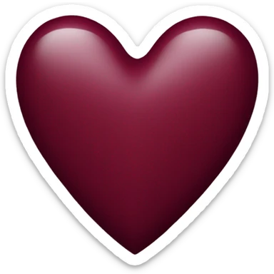 burgundy heart sticker