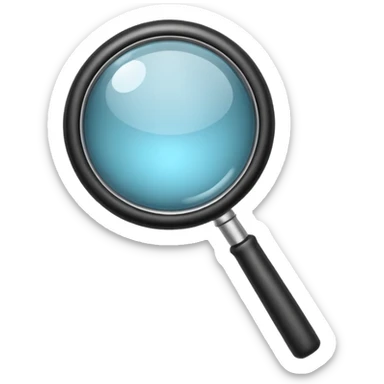 black Magnifying glass emoji sticker