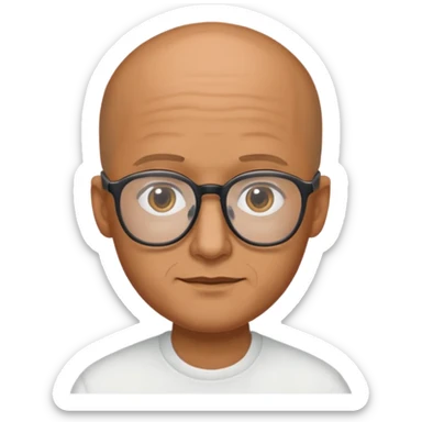 SEÑOR CON GAFAS Y ALOPESIA PARCIAL sticker