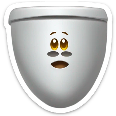 male head and neck sticking out of a toliet sticker