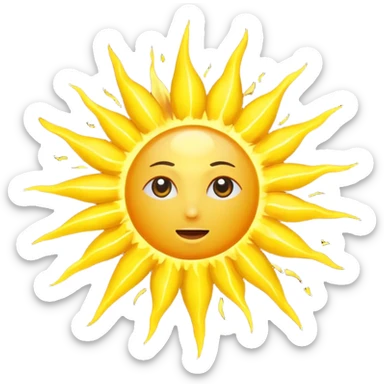 from earth point of view sun blowing  sticker