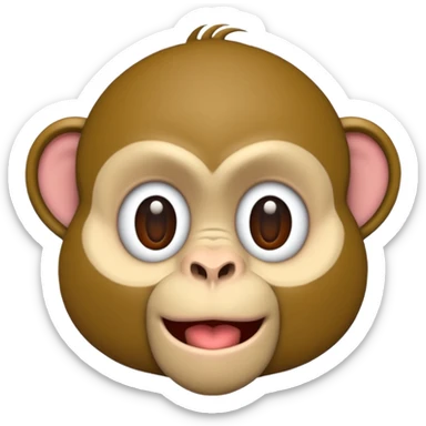 use o emoji de macaco que já existe no iphone e faça ele com cara de "sem reação" sticker