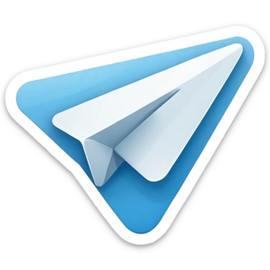 generate realistic detailed telegram app logo sticker
