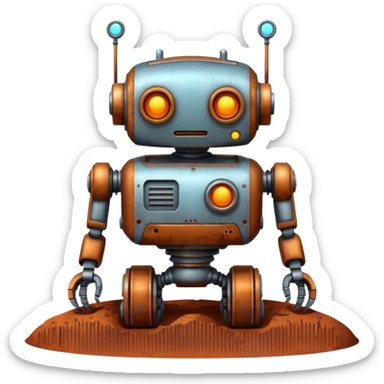 robot on mars sticker