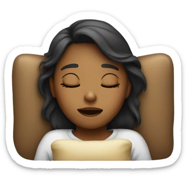 A girl sleeping and watching movie  sticker