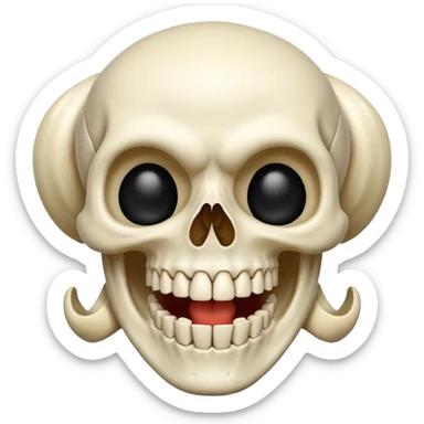 Dangerous skull laughing sticker