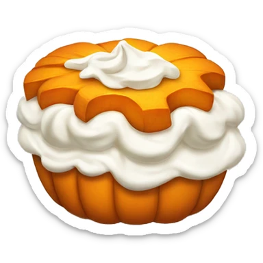 Pumpkin and whipped cream pie sticker
