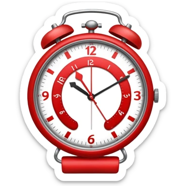 reloj con simbolo de interrogacion en color rojo sticker