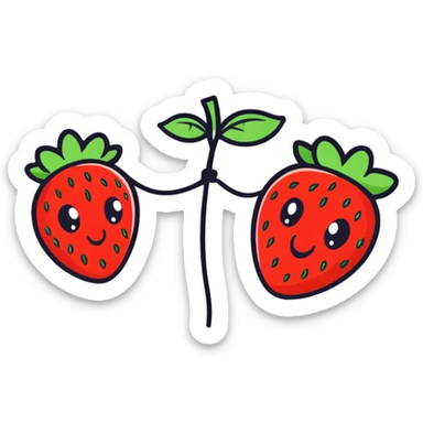 Strawberry man sticker