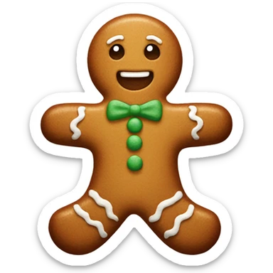 Gingerbread man sticker