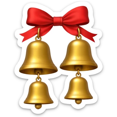 Ghunghroo bells on feet red and gold small  sticker