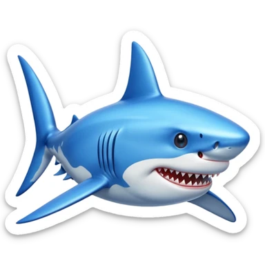 A Shark with Blue Steaks  sticker