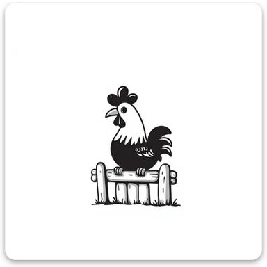 Rooster sticker