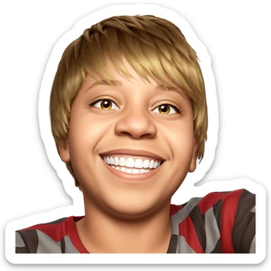 smiling boy portrait meme sticker
