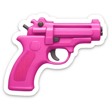 Pink gun sticker