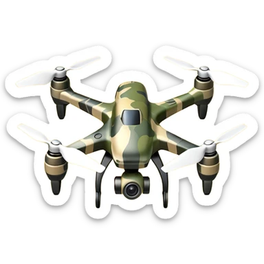 generate a realistic war fpv dron sticker
