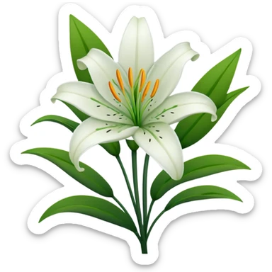  lillies black outline sticker