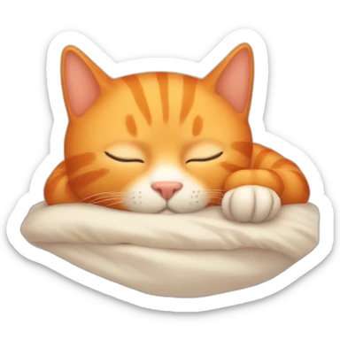 Orange cat sleeping sticker