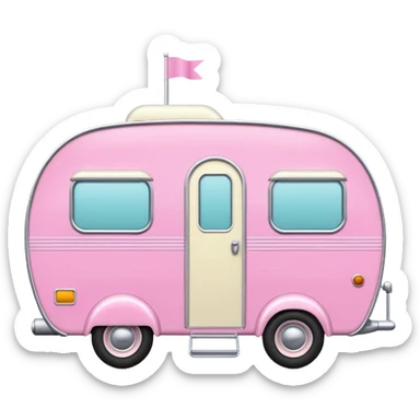 pink caravan sticker