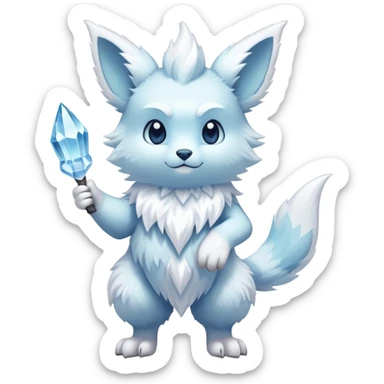 Ice type Fakémon-creature (full body) sticker