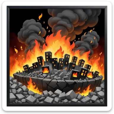 World being destroyed sticker
