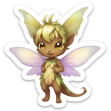 a anthro chibi-style fairy-type Fakémon-hybrid full body sticker