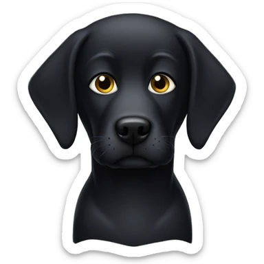 black lab wearing thief mask sticker
