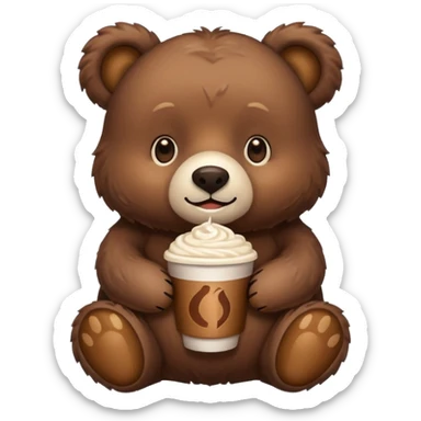 mocha bear sticker