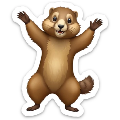 dancing marmot sticker