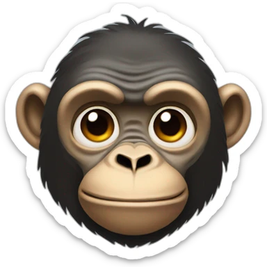 Ape with heart eyes  sticker