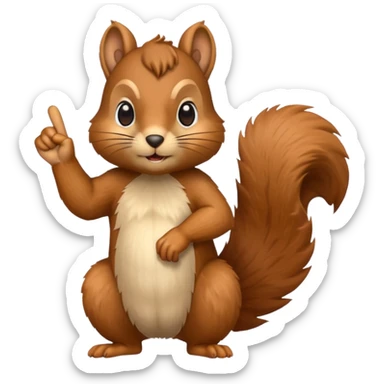 Squirrel sticking middle finger up sticker