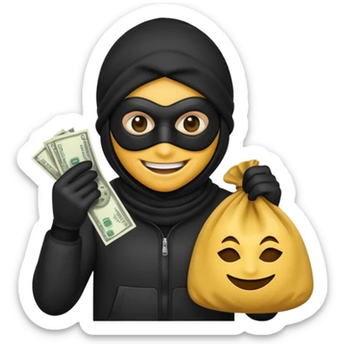 Thief emoji sticker