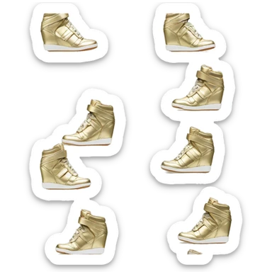 isabel marant wedge sneaker light gold sticker