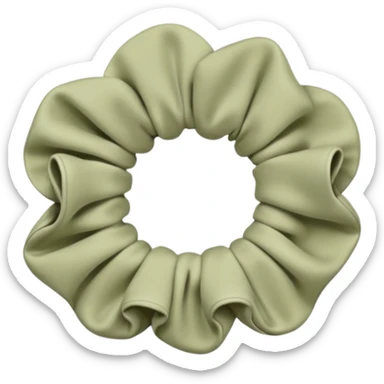Pale olive scrunchie  sticker