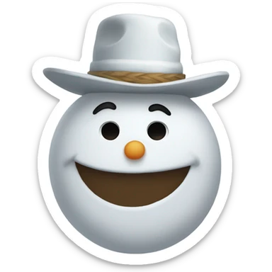 Frosty the snowman as a Mexican sticker