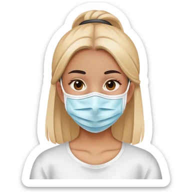 Chica como una mascarilla  sticker