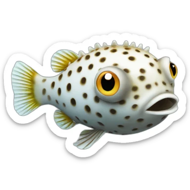 pufferfish avec une carotte sticker