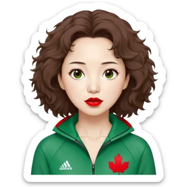 Han Mi-nyeo : Age: Late 60s
Appearance: A middle-aged woman with frizzy, messy brown hair and dramatic red lipstick.
Outfit: Green player tracksuit sticker