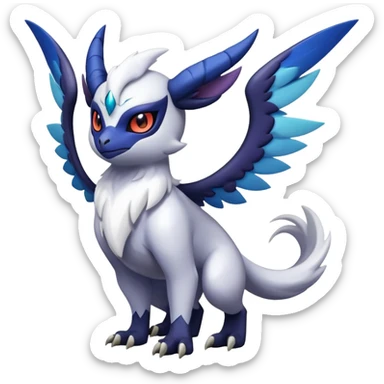 Shiny Absol-Noibat-Noivern-Hybrid (Full body) sticker