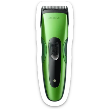 small hair trimmer green color sticker