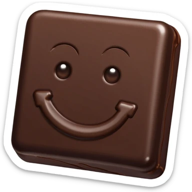 1 or 2 squares dark chocolate from a chocolate bar sticker
