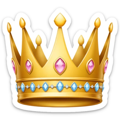 delicate princess crown sticker