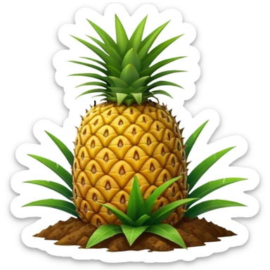 pineapple plant with ground sticker