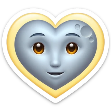 Heart-Shaped Moon sticker