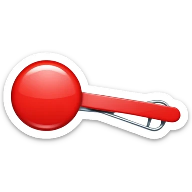 cute bright red hairpin hair clip sticker