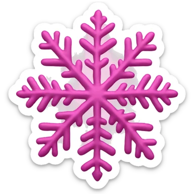 Pink snowflake  sticker