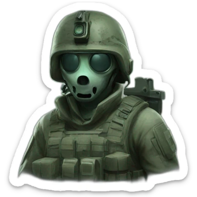 ghost call of duty night vision sticker