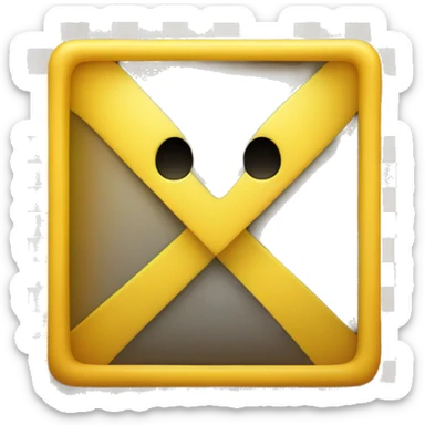 emoji with a white check mark ✓ inside a yellow rounded square like this one ✅ sticker