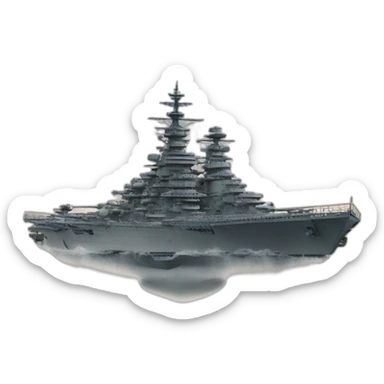 Yamato battleship sticker