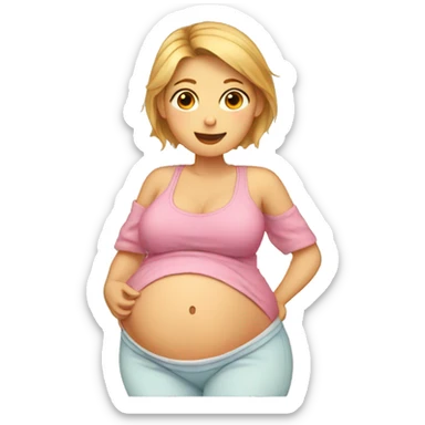 Pregnant belly sticker